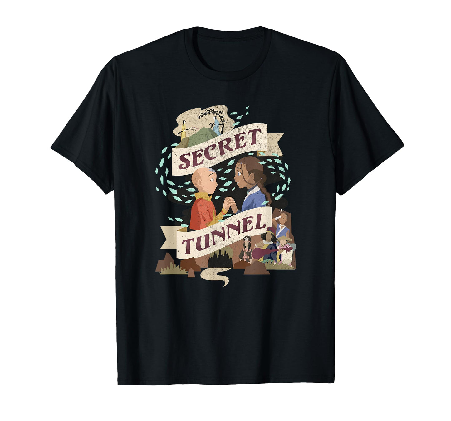 Avatar: The Last Airbender Aang & Katara Secret Tunnel T-Shirt