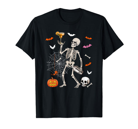Bartender Job Horror Skeleton Halloween Costume Team T-Shirt