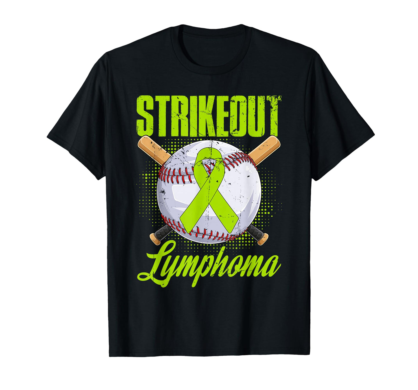 Strikeout Lymphoma Awareness Fighter Warrior Baseball Ball T-Shirt