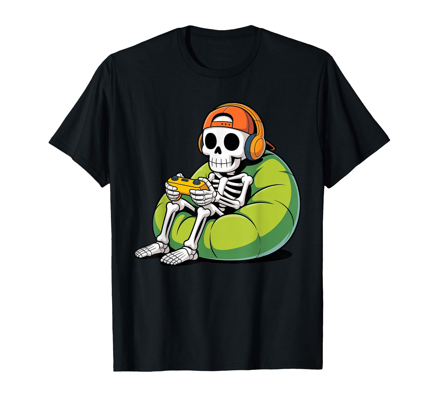 Skeleton Gamer Halloween Video Gaming Kids Trick or Treat T-Shirt
