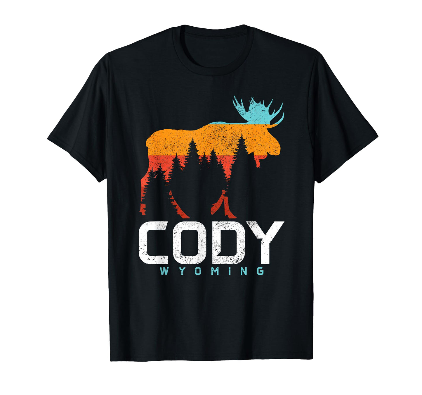 Cody Wyoming Vintage Retro Pride Souvenir Moose Nature T-Shirt