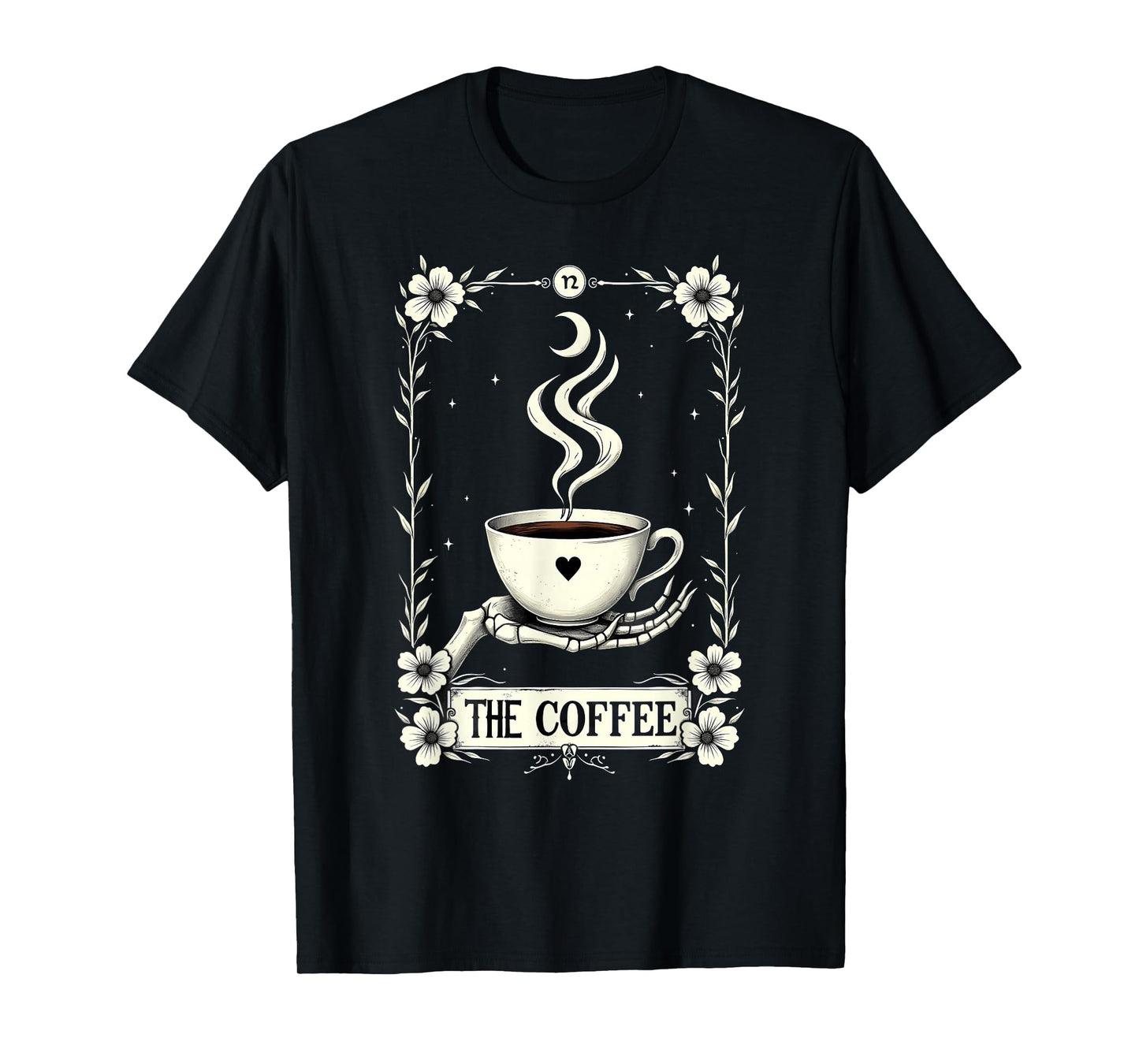 Tarot Card Skeleton The Coffee Halloween T-Shirt