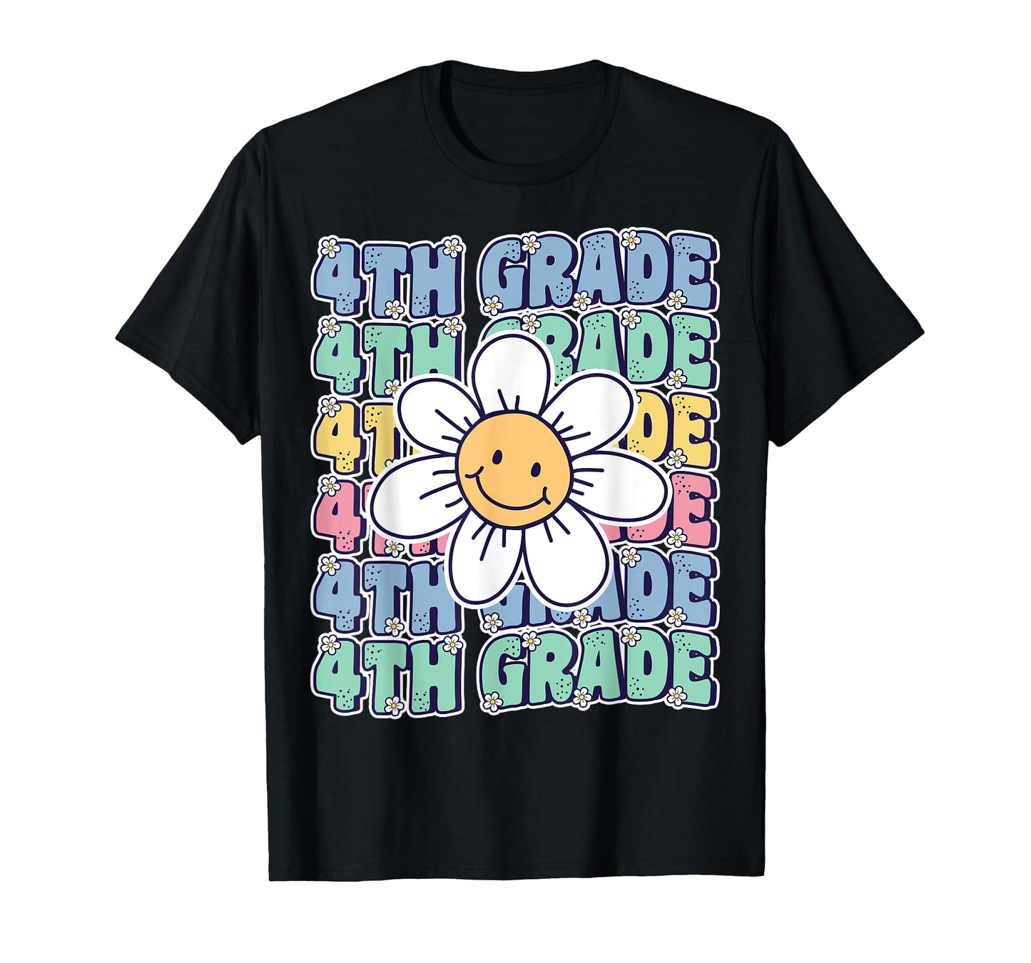 Groovy 4th Grade Back To School First Day of Fourth Grade T-Shirt