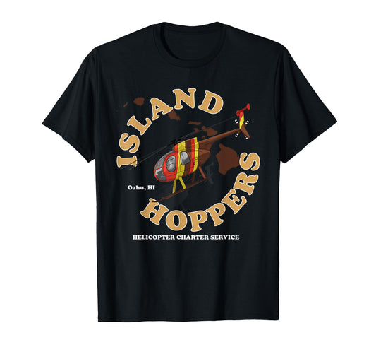 Magnum Island Helicopter Charter Service Hoppers T-Shirt