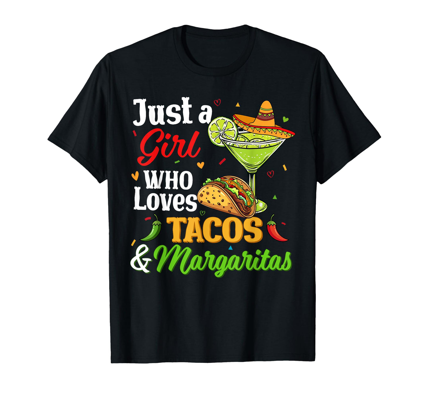 Cinco De Mayo Shirts Women Girl Loves Tacos And Margaritas T-Shirt