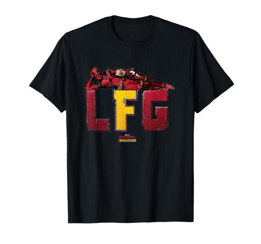 Marvel Deadpool & Wolverine LFG Deadpool & Dogpool Chilling T-Shirt
