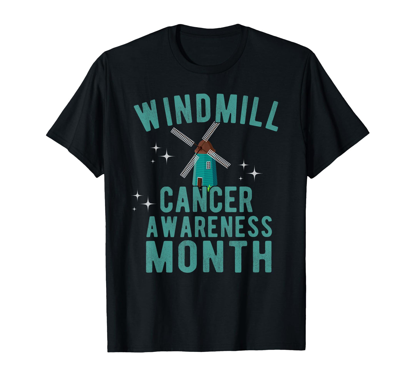 Windmill Cancer Awareness Month Parody Wind Turbines Noise T-Shirt
