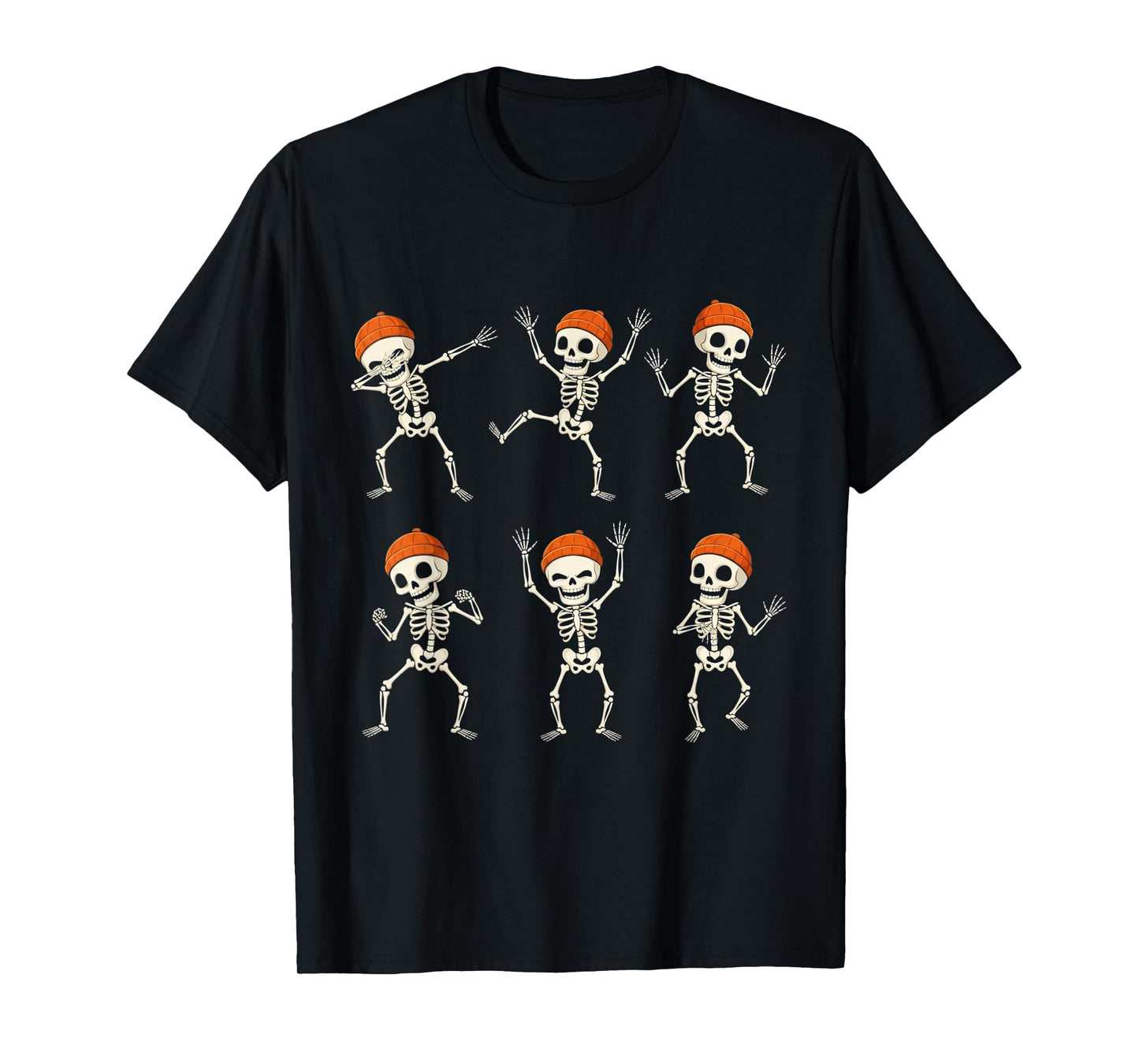 Dancing Skeletons Funny Spooky Halloween Dance Challenge T-Shirt