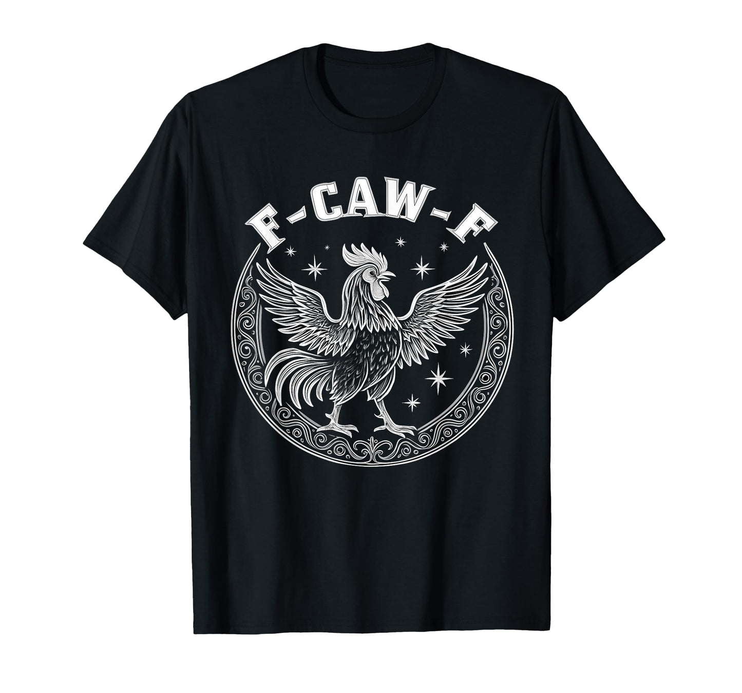 Funny Vintage F Caw F Chicken Retro Style T-Shirt