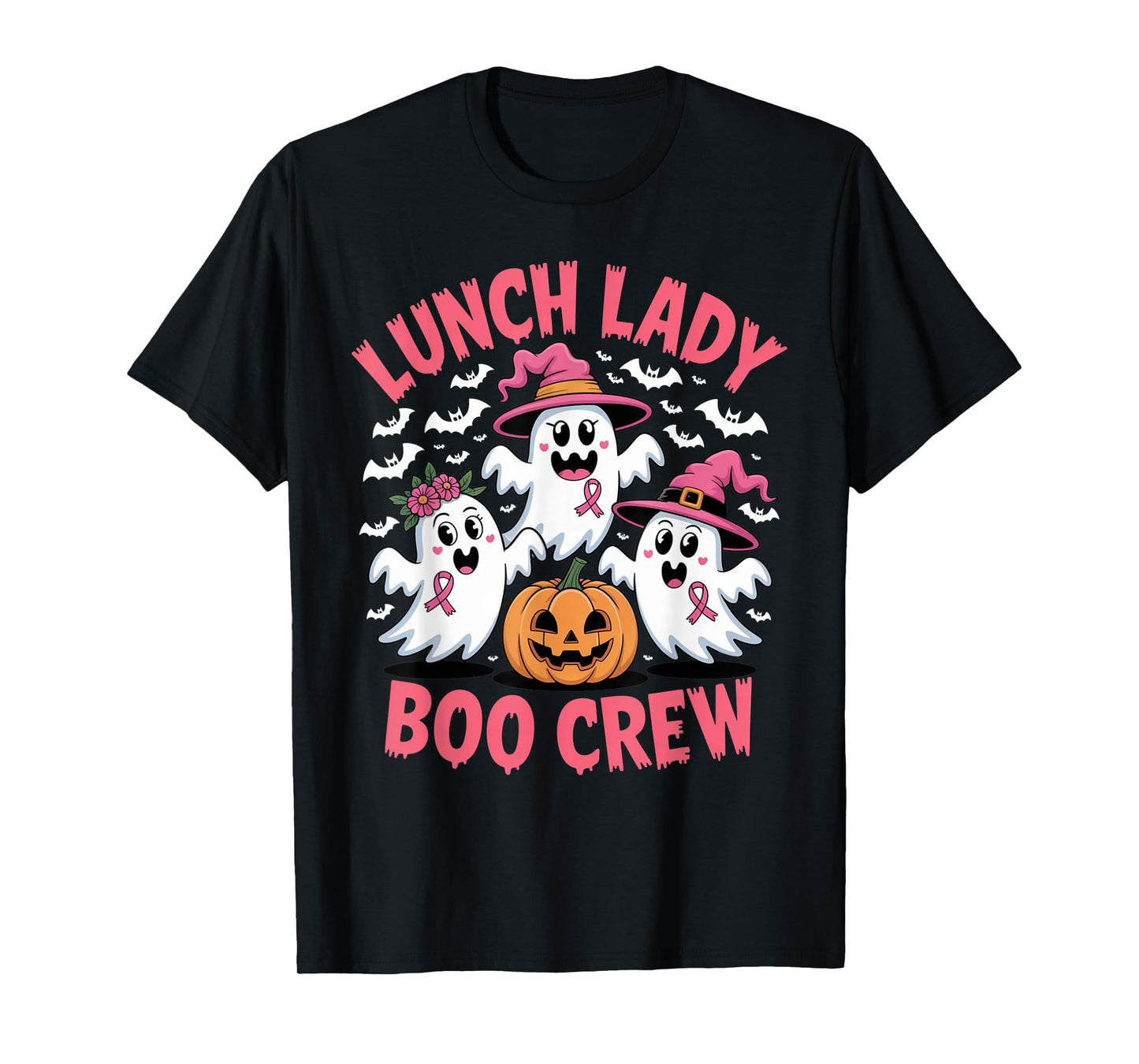 Lunch Lady Boo Crew Funny Halloween Ghost Costume Idea T-Shirt