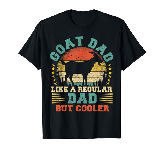 Vintage Goat Dad Like A Regular Dad Goat Father's Day T-Shirt