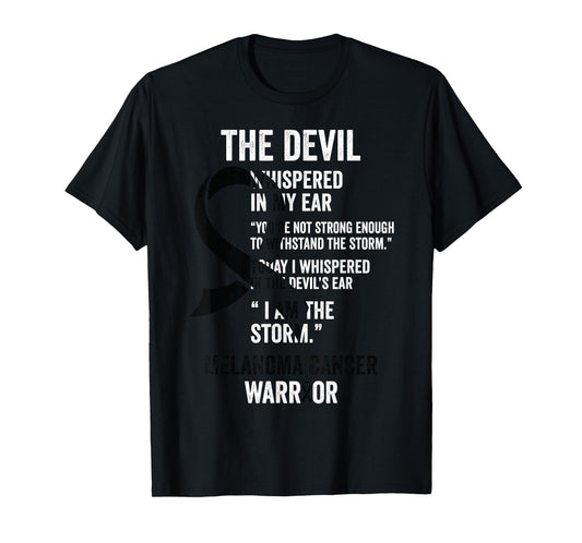 The Devil- Melanoma Cancer Awareness Support Ribbon T-Shirt