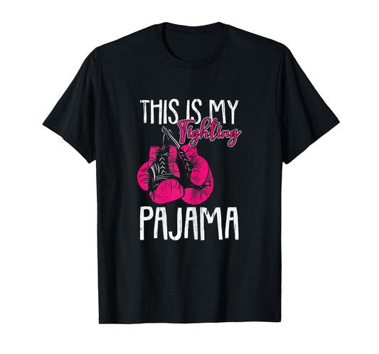 My Fighting Pajama Breast Cancer Awareness Ribbon Warrior T-Shirt