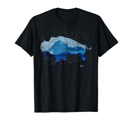 American Bison Nature Mountains Countryside Buffalo T-Shirt