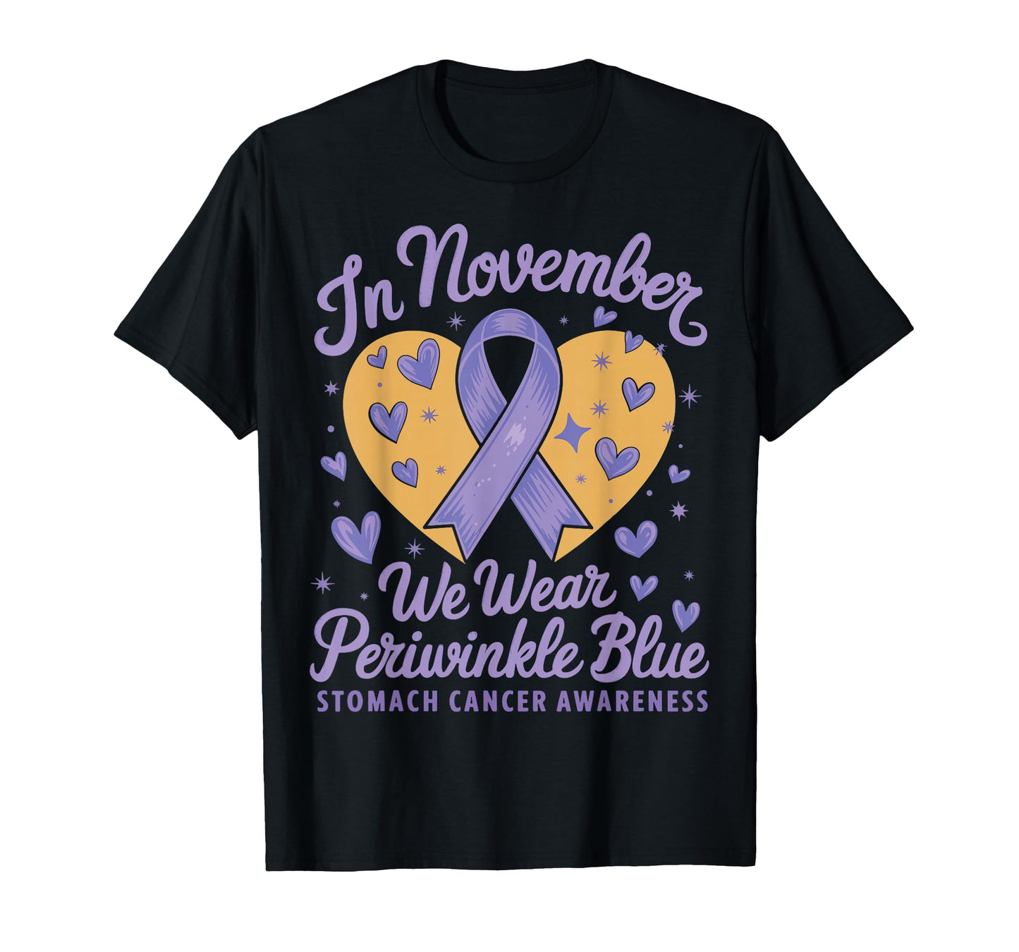 In November We Wear Periwinkle Blue Stomach Cancer Awareness T-Shirt