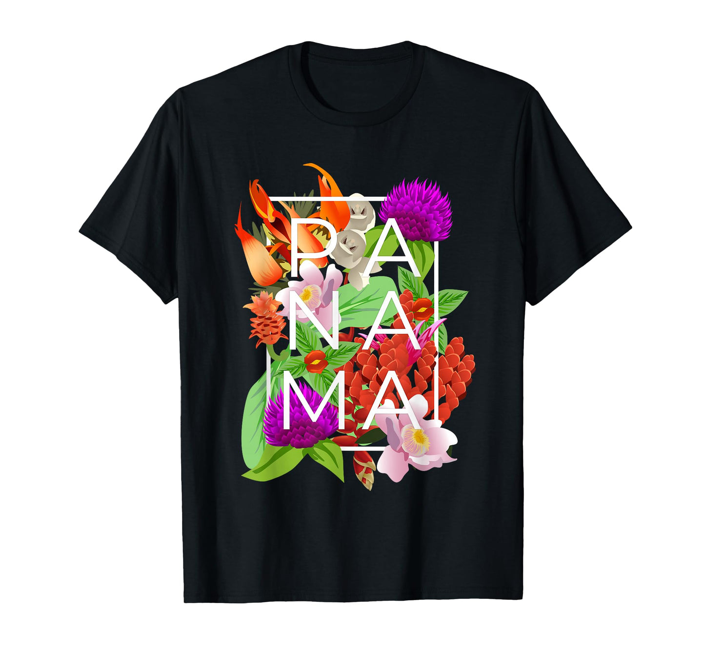 Flowers of Panama Word Art - Panamanian Pride T-Shirt