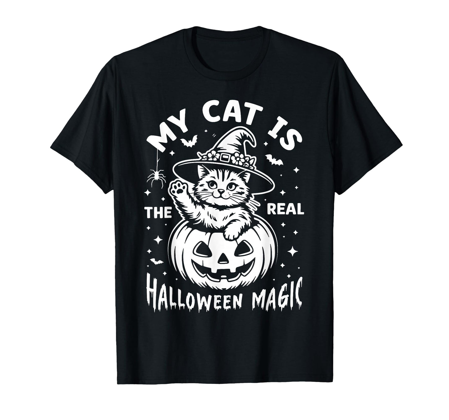 My cat is The Real Halloween Magic, Pumpkin Pet & Fur Parent T-Shirt