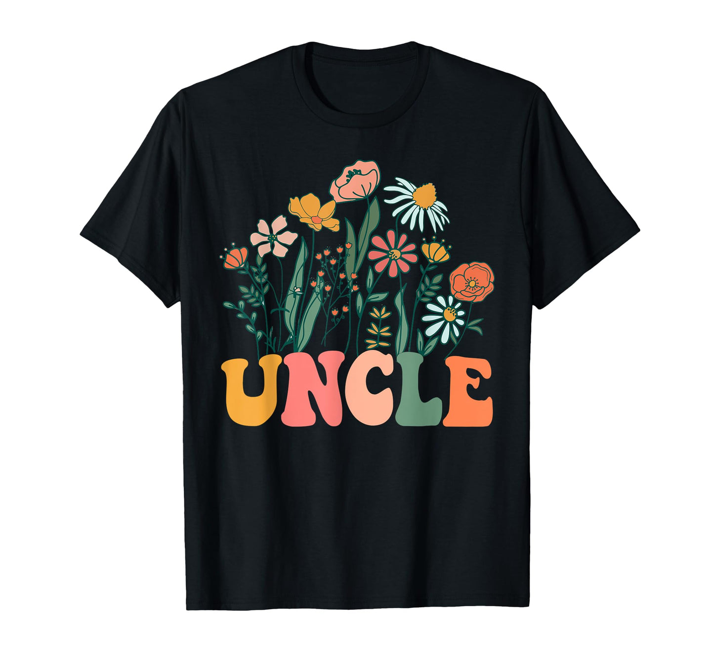 New UNCLE Wildflower First Birthday & Baby Shower T-Shirt