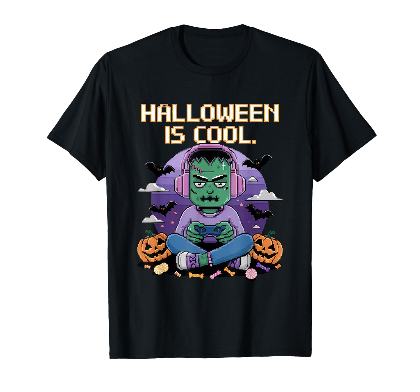 Halloween is Cool Tshirt Women Men Frankenstein Monster T-Shirt