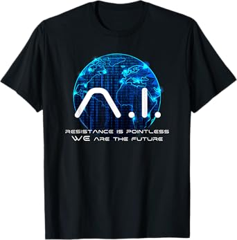 Funny AI Singularity Conspiracy Theory Machine Learning AI T-Shirt