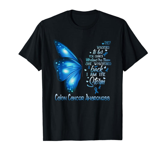 I am the storm Colon Cancer Awareness Butterfly T-Shirt