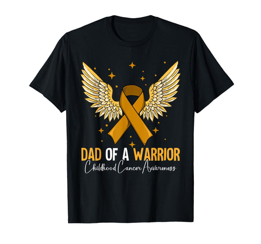 Dad Of A Warrior Childhood Cancer Awareness T-Shirt