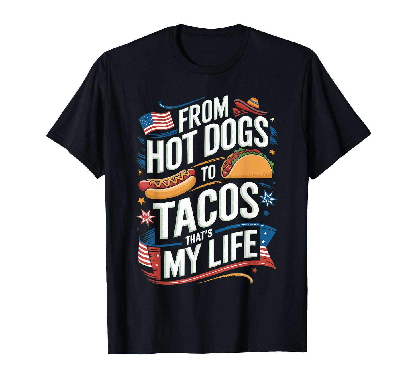 Half American Half Mexican USA Flag Mexico America T-Shirt