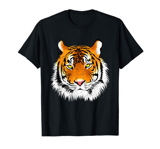 Distressed Tiger Head Unisex Design Men, Women, Boys & Girls T-Shirt