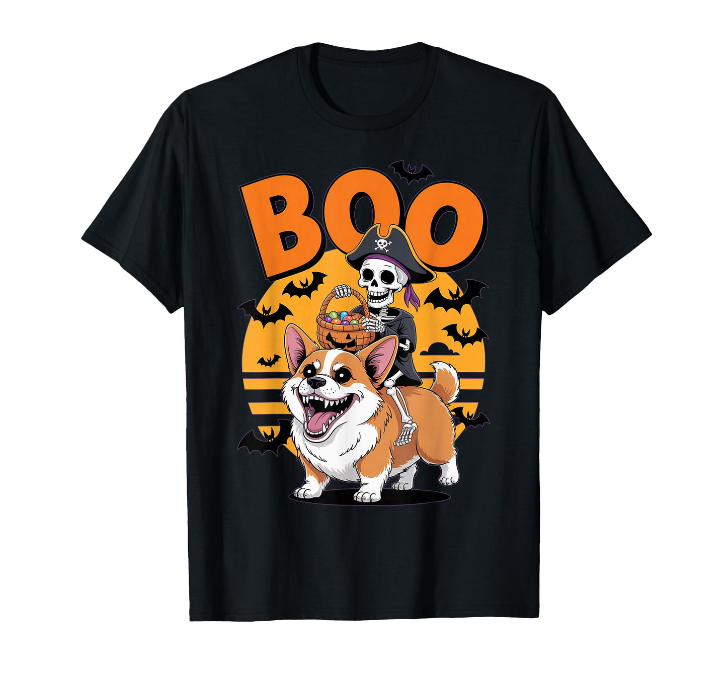 Spooky Pembroke Costume on Boo Corgi Halloween T-Shirt