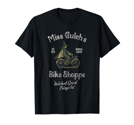 Miss Gulch's Bike Shop, Distressed Funny Halloween T-Shirt
