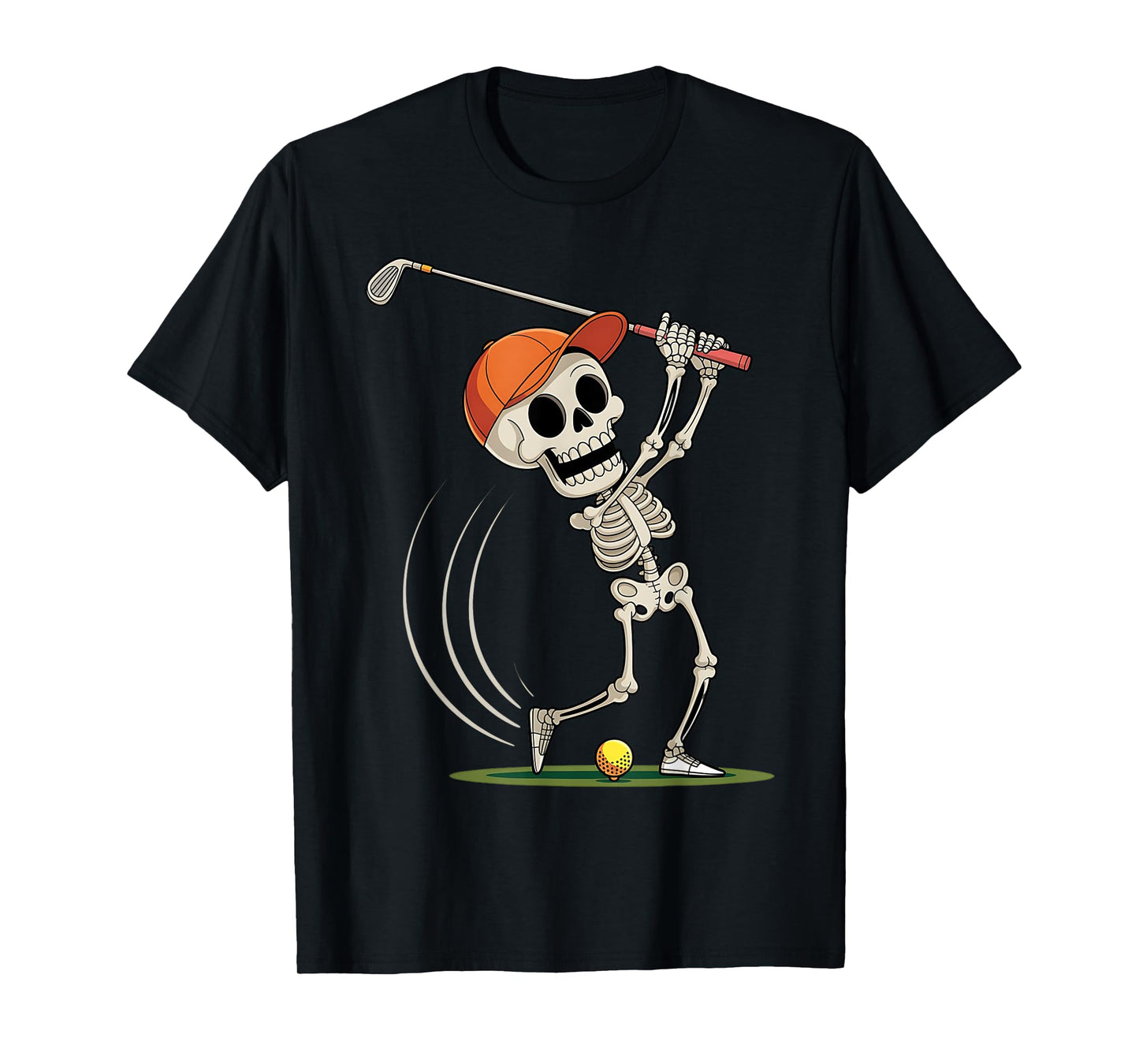 Funny Skeleton Golf Player Halloween Golfer for Men Dad T-Shirt