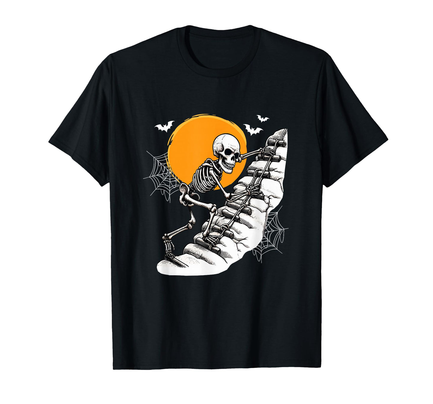 Skeleton Climbing Halloween Costume Sports Lover Family T-Shirt