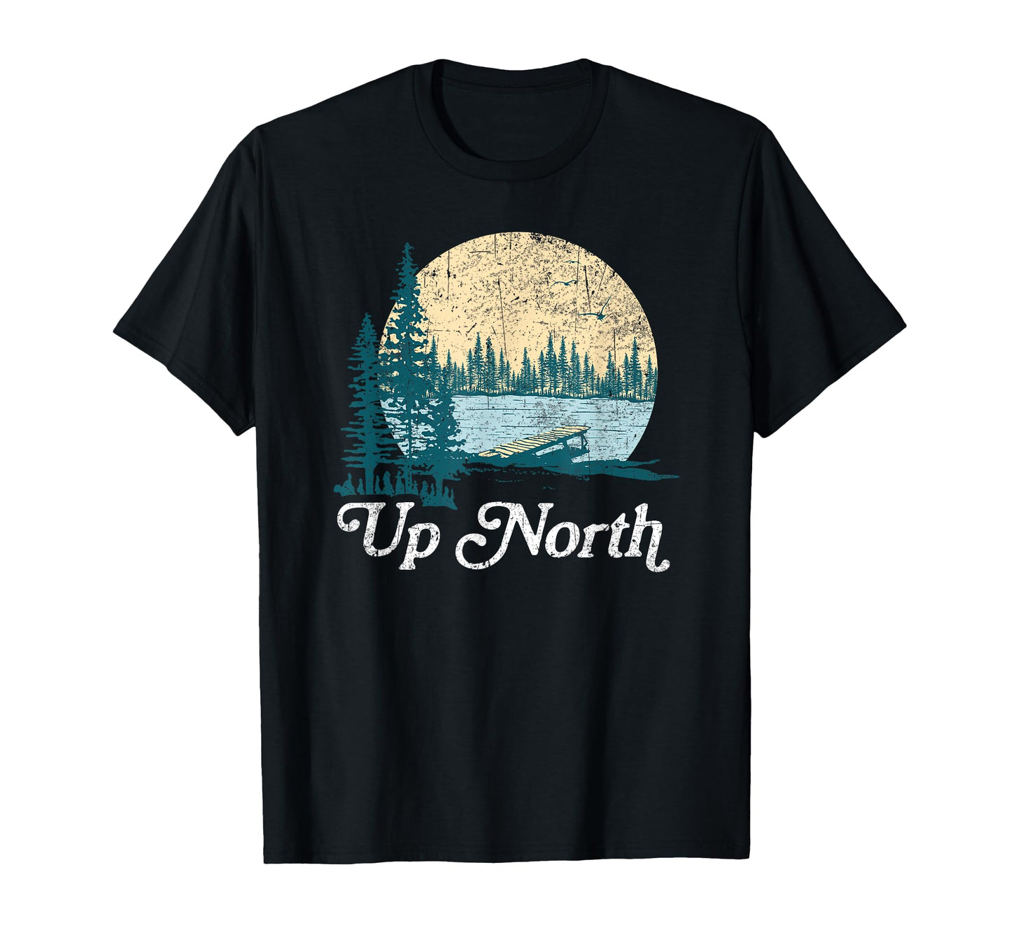 GLL Women's Retro Nature T-Shirt, Grey, Small, Short Sleeve, Classic Fit, Cotton 90% Polyester 10%