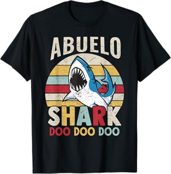 FAMILY 365 Fathers Day Funny Abuelo Shark Grandpa Gift Men T-Shirt