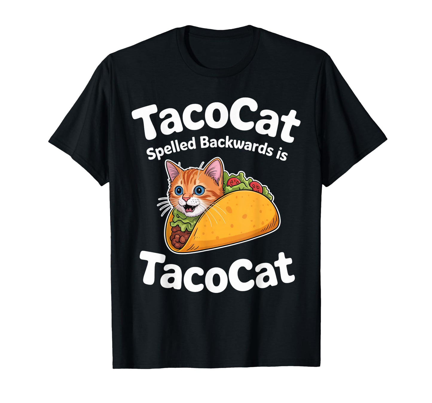 Tacocat Spelled Backwards Minimal Taco Cat Birthday Squad T-Shirt