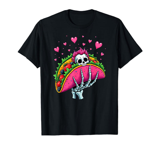 Creepy Skeleton Hand Holding A Taco Halloween T-Shirt