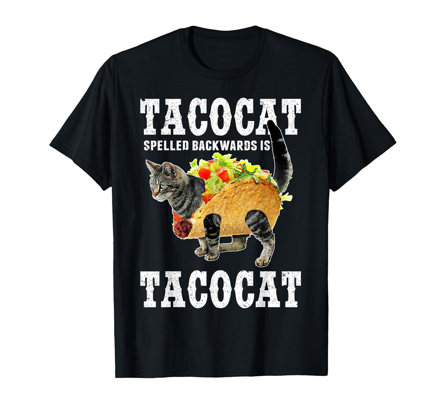 Tacocat Spelled Backwards is Tacocat Funny Cat Shirt T-Shirt for Men Women
