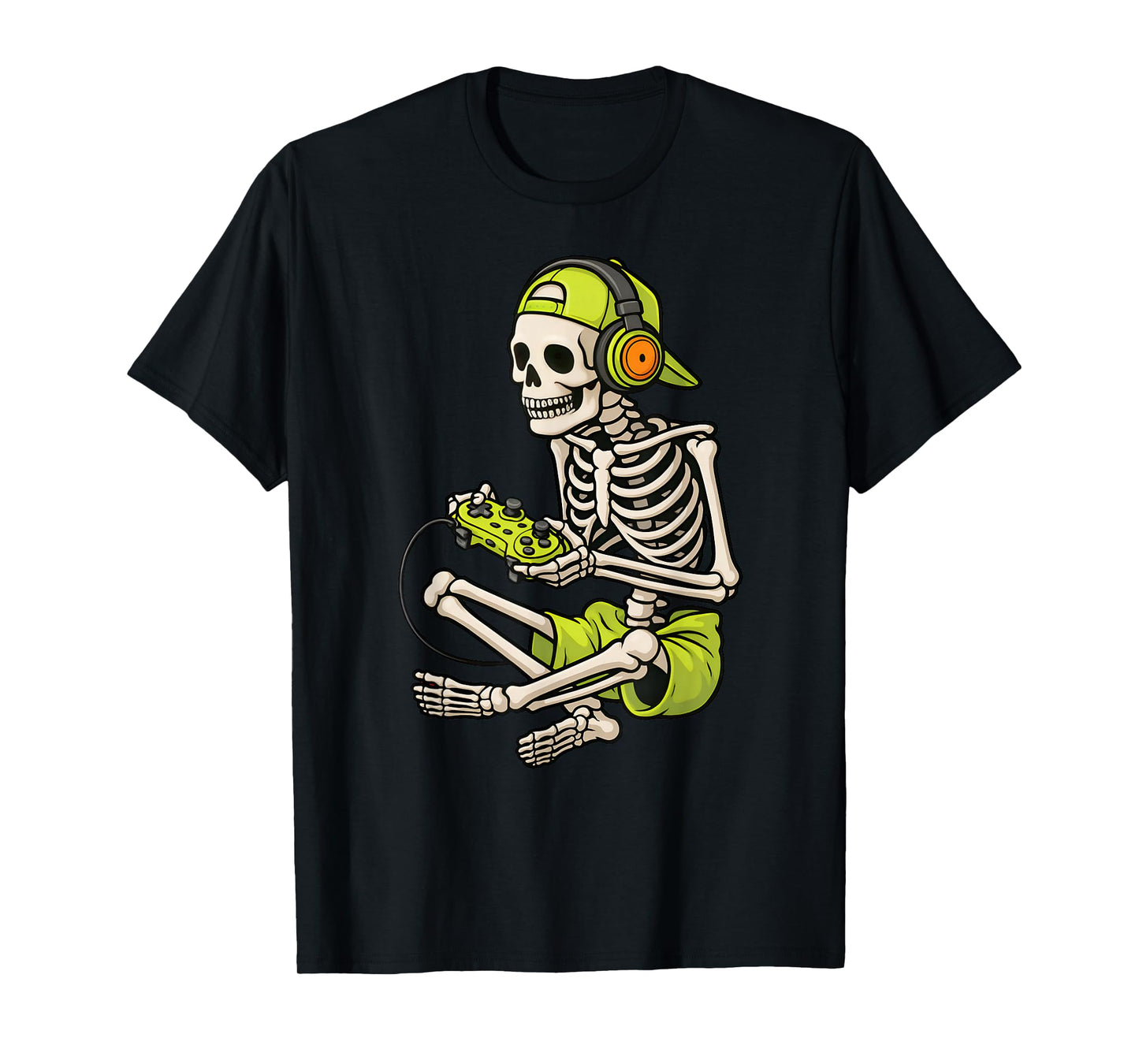 Skeleton Gamer Halloween Costume Men Boys Kids T-Shirt