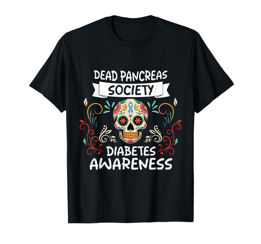 Dead Pancreas Society Diabetes Awareness Halloween T-Shirt