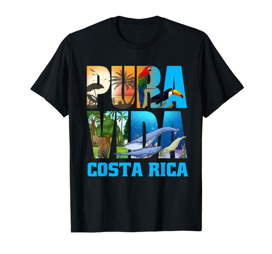 Costa Rica Pura Vida Shirt Animals Nature Pura Vida T-Shirt