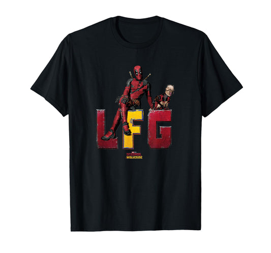 Marvel Deadpool & Wolverine LFG Deadpool & Dogpool Logo T-Shirt