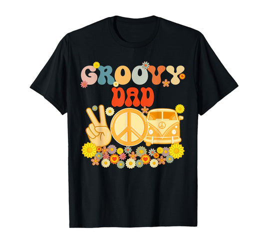 Groovy Dad Retro Matching Family Baby Shower Father's Day T-Shirt