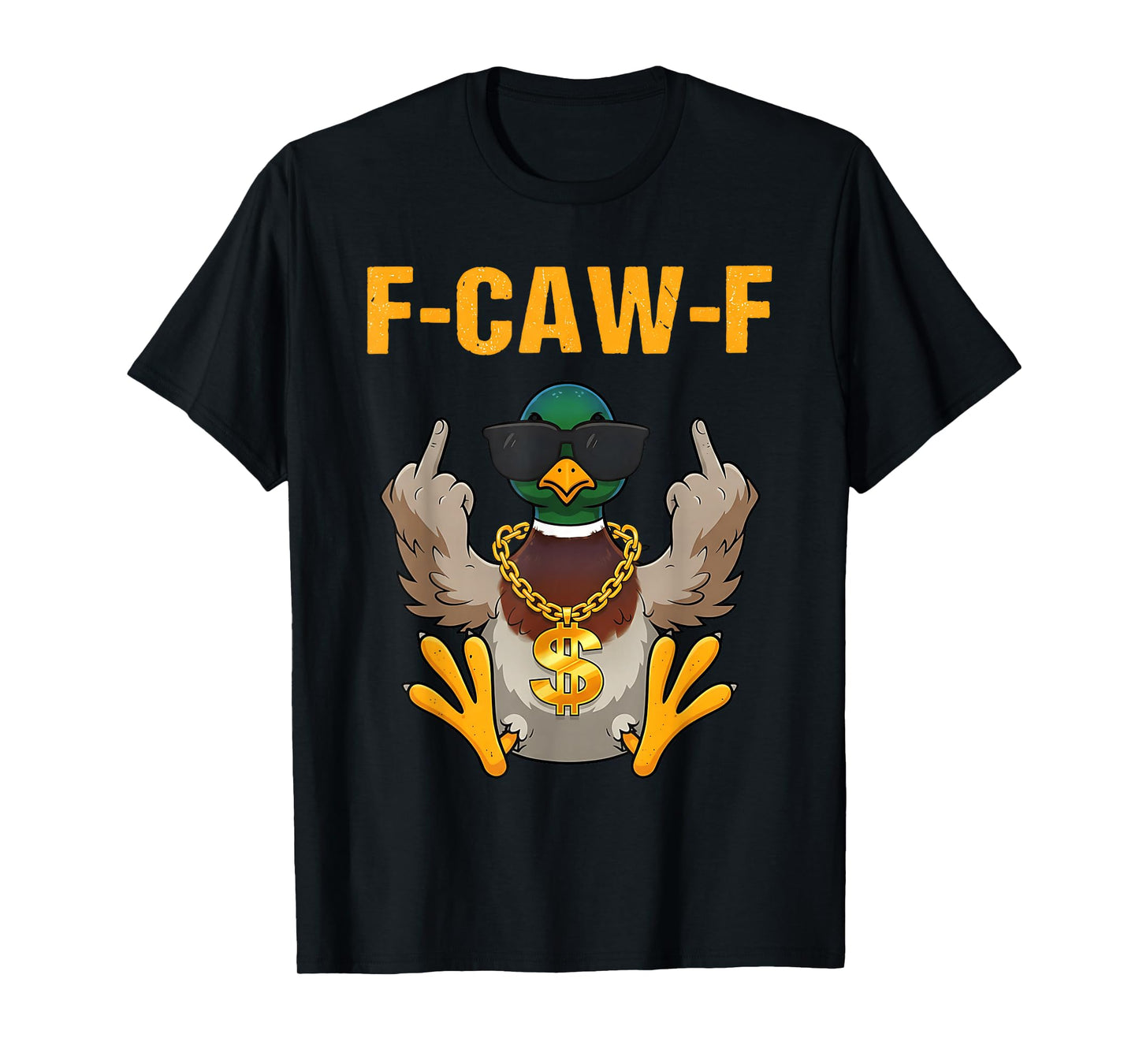 F Caw F Waterfowl Mallard Duck Hunting Camo Duck Hunters T-Shirt
