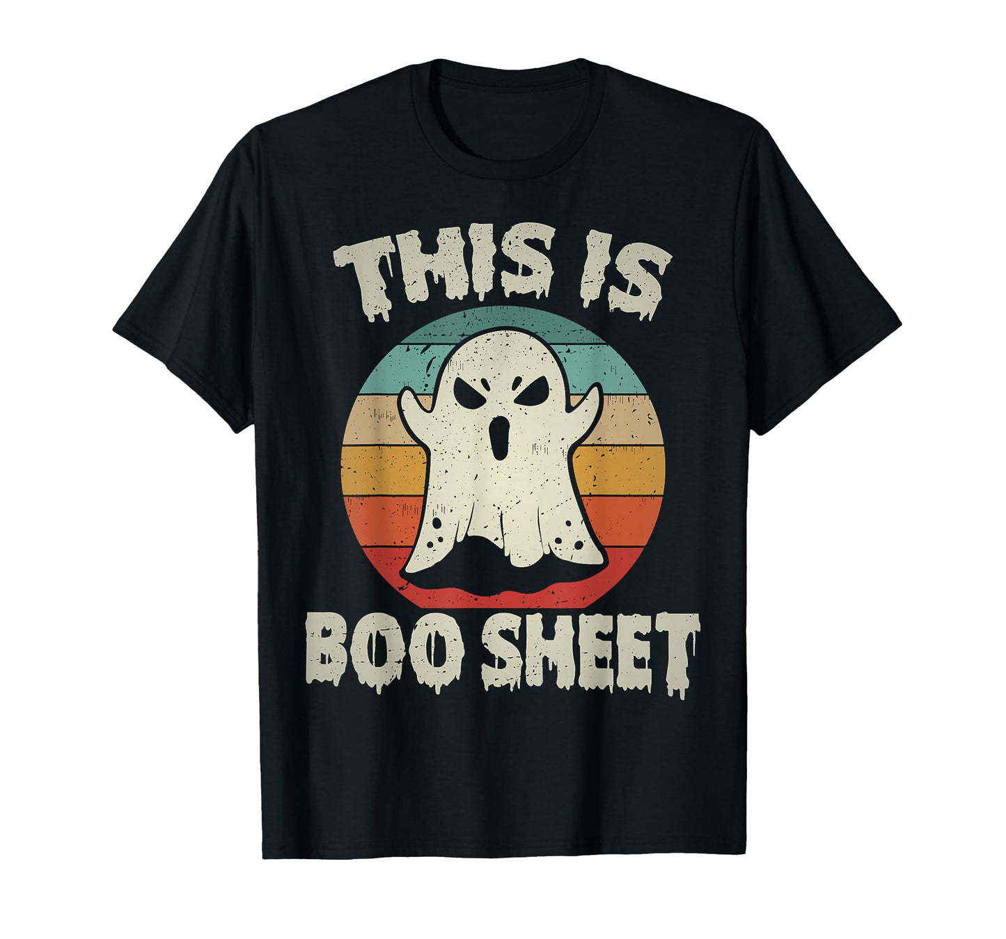 This is Boo Sheet Ghost Retro Halloween Costume Men Women T-Shirt