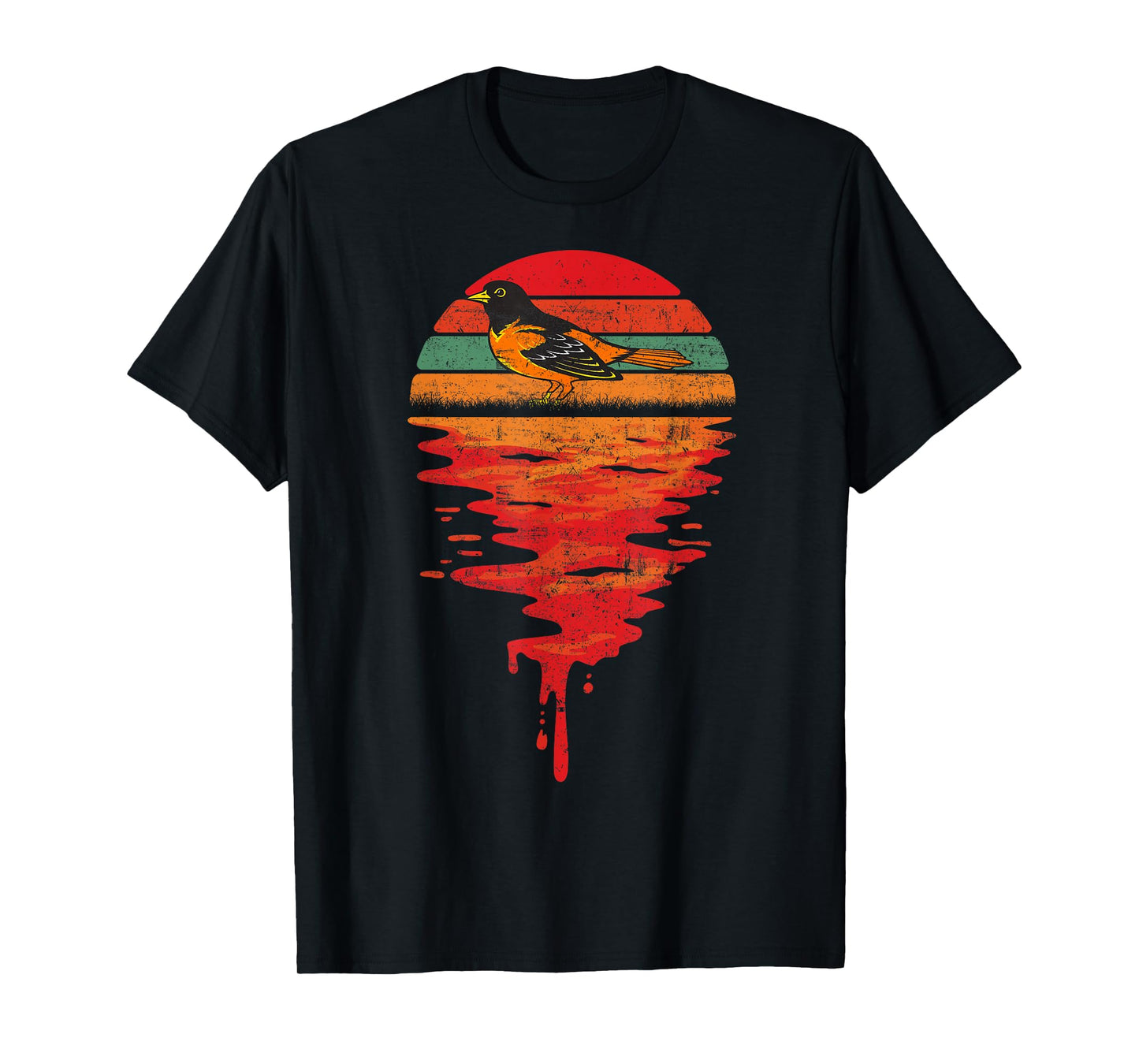Retro Sunset Vintage Baltimore Oriole T-Shirt