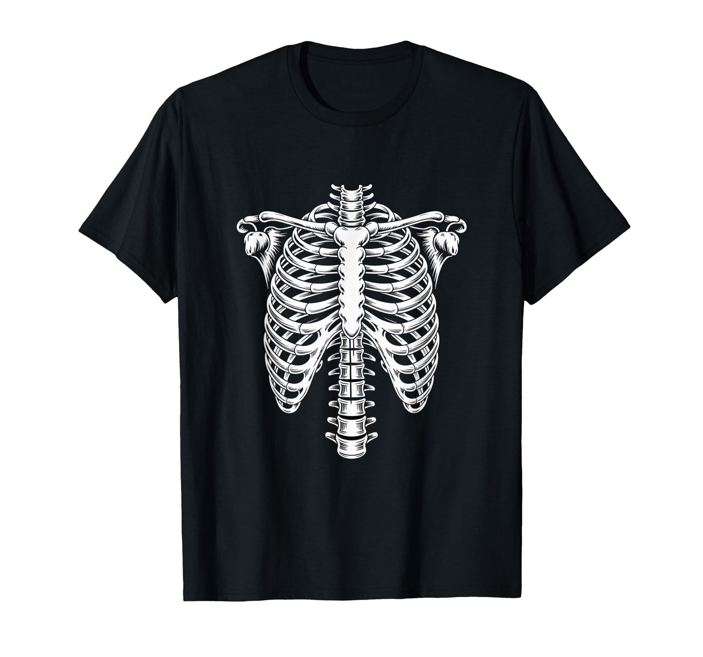 Spine Rib Cage Skeleton Creepy Design T-Shirt