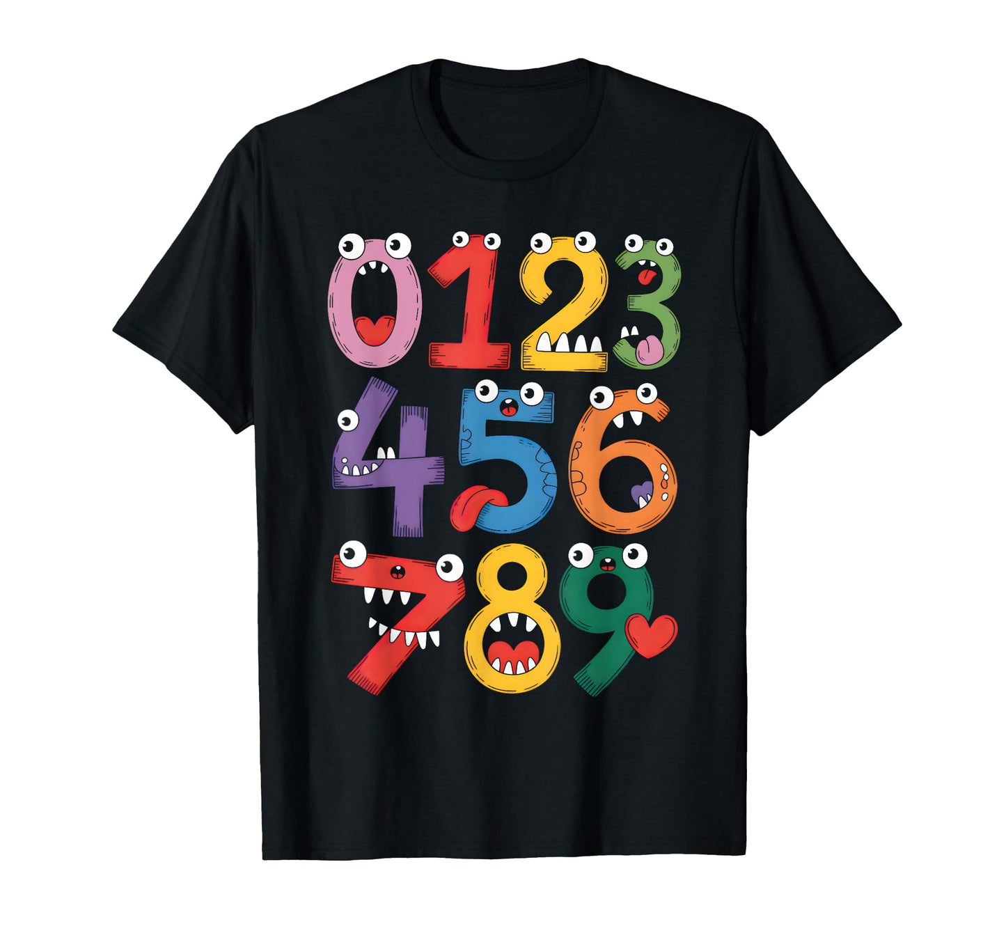 Funny Numbers Day Maths Back To School Teacher Kids Number T-Shirt