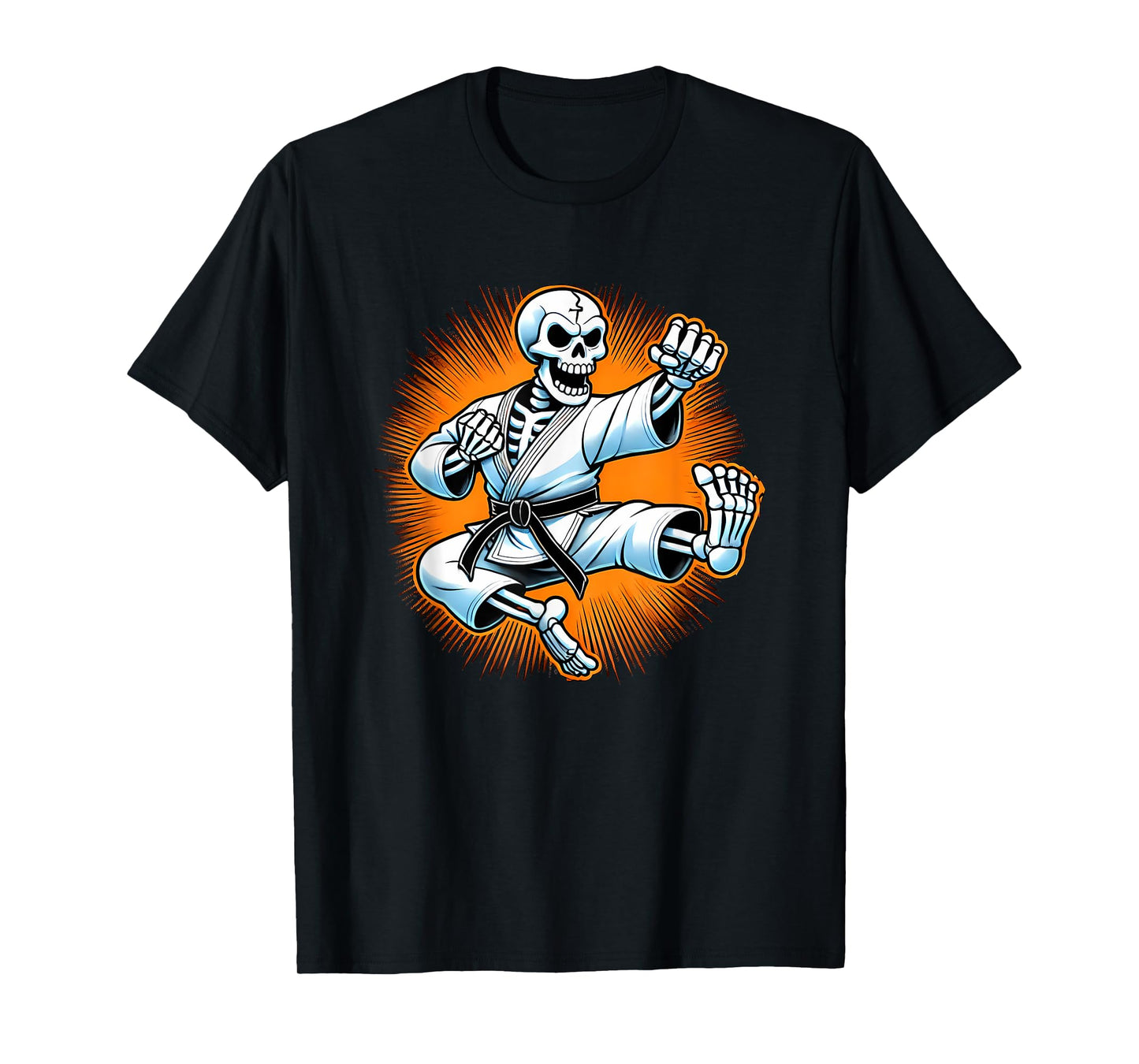Halloween Skeleton Karate T-Shirt