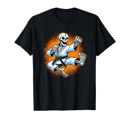 Halloween Skeleton Karate T-Shirt