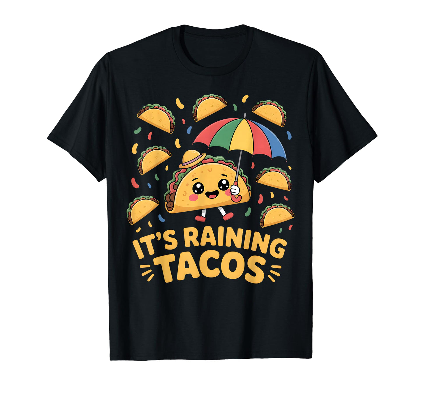 It’s Raining Tacos Funny Kawaii Food Lover Art T-Shirt